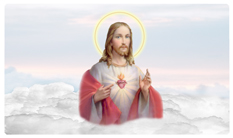 DNSEMP-C-109-WT Sacred Heart Clouds White